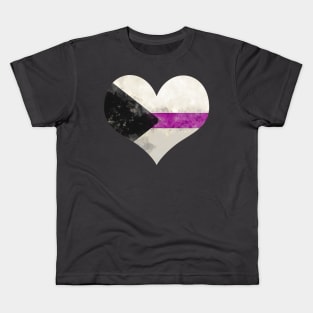 Demi Pride Heart - Watercolor Kids T-Shirt